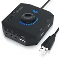 CSL USB Soundkarte externe USB Soundkarte Lautstärkeregelung USB Hub - Equalizer