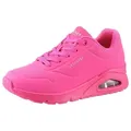 Skechers UNO-NIGHT SHADES Plateausneaker, Keilsneaker, Chunky Sneaker, Schnürschuh mit Luftkissensohle rosa 39 EU