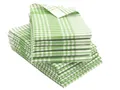 ZOLLNER 10er Set Geschirrtücher - Baumwolle in 50x70 cm - saugstarke und robuste Küchentücher - waschbar bis 60°C – in grün weiß kariert - Gastronomiequalität - Oeko Tex® Zertifiziert