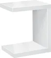 Beistelltisch INOSIGN, weiß, B:50cm H:58,4cm T:40cm, Tische, Beistelltisch, U-Form