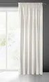 Eurofirany Villa Vorhang Samt Velvet Weich Kräuselband-1 Stk. Edel Gardine Dick 290 g/m2 Elegant Glatt Einfarbig Flauschig Modern Klassisch Wohnzimmer Schlafzimmer Lounge, Creme, 140X270cm