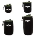 C-Rope Neopren Objektivbeutel mit Fleece-Fütterung, Objektivköcher für Objektive und Kamerazubehör, (4er Set), Größe S, M, L, XL