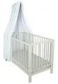 Sterntaler Betthimmel, luftiger Gaze-Stoff, Leichter Baby-Betthimmel für Kinderbett, dekorativ und atmungsaktiv, 160×300×0,5 cm, weiß