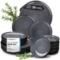 Moritz & Moritz 36tlg Tafel Service Blau Geschirr Set Digital