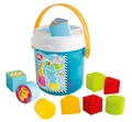 Simba 104010075 - ABC Bunter Sortiereimer, Eimer mit Deckel und 3 verschiedenen Formen zum Sortieren, 11 Teile, 15cm, ab 12 Monate