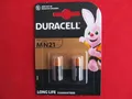 2x Duracell MN 21 Alkakline 12 Volt V23GA A23 LRV08 23AE L1028 LR23 MHD 2030!