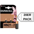 Duracell MN21 12V Alkaline Batterien Langlebigkeit 23A Blisterpackung [20 Er]