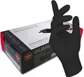 200 Stck - Einweghandschuhe von GUARD 5 - Schwarze Nitril-Handschuhe puderfreie Tätowierhandschuhe Kochhandschuhe (7 / S)