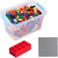 Katara Bausteine Box-Set mit 520 Steinen + Platte + Box Konstruktionsspielsteine, (3er Set), Bunt, 100% Kompatibel Sluban, Papimax, Q-Bricks, LEGO®