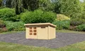 Gartenhaus Blockbohlenhaus Gerätehaus Bastrup 8 naturbelassen 387x297x220 cm