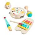MATTEL  Fisher-Price Musikset HXT90 – 6-teiliges Holzspielzeug ab 2 Jahren Kind