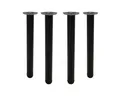 MS Beschläge Tischbein Tischfüße 710mm Schwarz matt - Set DIY Tischstütze, Ø 60mm Metall Esstischbein - höhenverstellbar