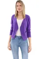malito more than fashion Jackenblazer malito Damen Blazer ohne Kragen, Sakko im Basic Look, Kurzjacke mit Sweatblazer im Basic-Look