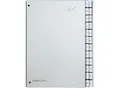 PAGNA Pultordner Silver, für DIN A4, A - Z, 24 Fächer, silber metallic