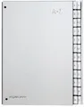 PAGNA Pultordner Color, DIN A4, A - Z, 24 Fächer, silber