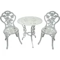abc HOME | Gartenmöbel-Set Jugendstil | Aluminiumguss - Weiß
