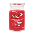 Yankee Candle Signature Duftkerze ; große Kerze mit langer Brenndauer „Christmas Eve“ ; Soja-Wachs-Mix