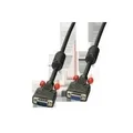 Lindy - VGA-Verlängerungskabel - HD-15 (M) - HD-15 (W) - 1,0m - geformt, Flügelschrauben - Schwarz (36392)
