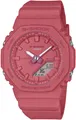 G-SHOCK Chronograph, Quarzuhr,Armbanduhr Damenuhr,Herrenuhr, bis 20bar wasserd.Resinarmband koralle