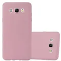 Cadorabo Hülle für Samsung Galaxy J7 2016 Schutzhülle in Rosa Handyhülle TPU Silikon Etui Case Cover