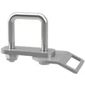 SUPROD Schrauben-Set U-Bügelschraube M10 mit Klemmplatte, Zurröse und Stopmuttern verzinkt M10, LW=41, LH=65 mm
