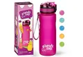 Klarstein Trinkflasche schmatzfatz Trinkflasche 500 ml Tritan BPA-frei 1-Klick Trageband, Sportflasche Schulflasche auslaufsicher für Kinder mit Tragegurt