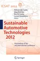 Sustainable Automotive Technologies 2012 Aleksandar Subic