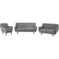 Beliani Sofa-Set, Grau, Textil, 6-Sitzer, 188x84x85 cm, Wohnzimmer, Sofas & Couches, Sitzgarnituren