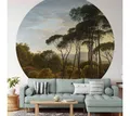 K&L Wall Art Fototapete Fototapete Voogd Vintage Landschaft Wald Vliestapete Rund Tapete, Schirmkiefern Tapete