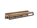 Woodkings® Bad Wandregal Pune Holz Natur rustikal massiv mit Handtuchhalter Badmöbel Regal Badezimmer Badezimmerschrank Wandschrank Wandregal
