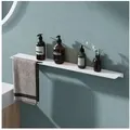Mai & Mai Duschablage Duschregal Badablage zur Wandmontage aus Aluminium Reglo-06, Kombiniert Badregal und Handtuchhalter; korrosionsbeständig 80 cm x 3.2 cm x 12.5 cm