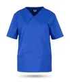 beb™ Schlupfkasack Kornblau Unisex – Kasack für Damen & Herren mit V-Ausschnitt, 3 Taschen & Seitenschlitzen – bügelleichtes Mischgewebe 65% Polyester / 35% Baumwolle – ideal für Pflege & Klinik