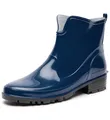 Ladeheid Gummistiefel Damen Kurz Wasserdicht Damenschuhe Elegant und Bequem LA-930 (Dunkelblau, 40 EU)
