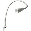 kalb LED Bettleuchte Aluminium Silbergrau Warmweiß Leseleuchte Nachttischlampe 1er Set Silbergrau