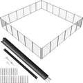 VEVOR Poolzaun, 1,21 x 21,95 m abnehmbarer Kindersicherheits-Poolzaun, einfache DIY-Installation, Schwimmbadzaun, 340 g Teslin-PVC-Poolzaunnetz, sc... - Schwarz