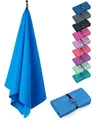 Fit-Flip Microfaser Handtücher - kompakt und leicht – für Reisen, Sport und Strand - Mikrofaser Handtuch schnelltrocknend – als Sauna und Badetuch groß (1x 140x70cm, Sky Blau)