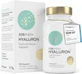 Hyaluronsäure Kapseln hochdosiert mit 500 mg pro Kapsel - 90 vegane Hyaluron Kapseln im 3 Monatsvorrat - 500-700 kDa I Angereichert mit Zink als Beitrag zum Erhalt normaler Haut und Knochen.