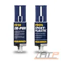 MANNOL 2K-PUR 30g ALLESKLEBER FLÜSSIGMETALL + EPOXI-PLAST 30g/24ml PLASTIK