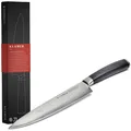 Damast Chefmesser 20cm, extra scharfes Küchenmesser, echter japanischer Damas...