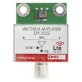 EMOS Breitband-Verstärker 25 dB (Frequenzbereich 5-260 MHz, 470-790 MHz) für Montage in Antennen-Steckdose 27 mm, Signalverstärker mit F-Buchse für TV, Radio, Kabelfernsehen