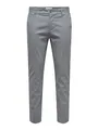 ONLY & SONS Herren Onsmark Pete Slim Dobby 0058 Pant Noos Chinohose, Grey Pinstripe, 31W / 32L EU