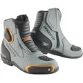 Bogotto Cartagena perforierte Motorrad Stiefel, schwarz-grau-orange, Größe 44 für Frauen