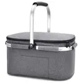 ALLCAMP Groß Faltbar Isoliert Kühltasche  Einkaufskorb Thermo Mit Deckel, Abn...