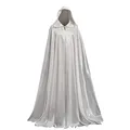 GRACEART Damen Cape Umhang Mit Kapuze Mittelalter Mantel Lang Halloween kostüm Für Hochzeit Braut Abendkleid Brautkleid
