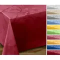Beautex Tischdecke Wachstuchtischdecke Marmoroptik abwaschbar fleckenabweisend edel (1-tlg) rot Eckig | 120 cm x 140 cm