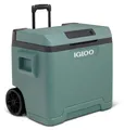 IGLOO IE42 elektrische Kühlbox, 12V und 230V, 42L - kompakter Mini-Kühlschrank für Auto, Camping, Urlaub, Boot, Festivals - mit Rollen