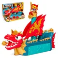 PIRATIX Dragon Ship – Drachenschiff aus Pyratix, 3-in-1: Erde, Meer und Luft. Enthält 1 Drachenschiff, 1 exklusiver Piratix, 1 exklusiver Schatz, 1 Flagge und 1 Projektil