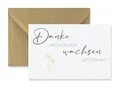 1 Premium Karte Grußkarte für Erzieherin Erzieher, 10,5x14,8cm mit 1 Naturumschlag - Danke dass Du mir beim Wachsen geholfen hast - Klappkarte, edles Premiumpapier