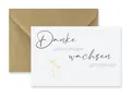1 Premium Karte Danke + Naturumschlag Klappkarte Dankeskarte für Erzieherin