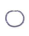 UNSHINEBAR Tennis Armband für Herren in verschiedenen Farben - Streetwear Iced Out Tennis Armband aus Edelstahl und 18K Gold - Wasserfestes Armband (Violett, 18)
